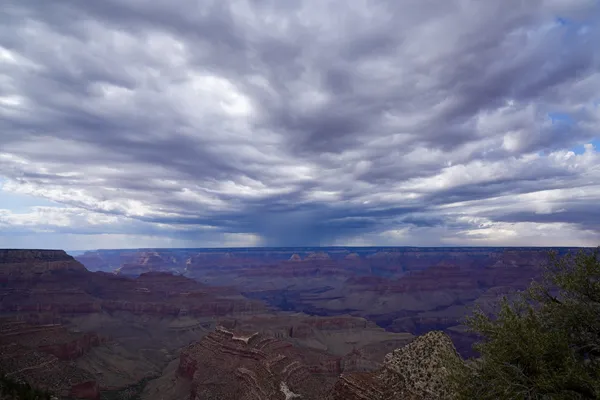Grand Canyon panorama with storm